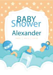 Invitatie BabyShower Brasov Romania Cobalt Graphics