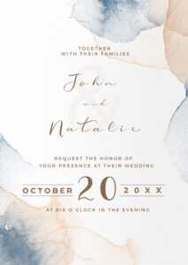 Invitatie Nunta Pastel Cobalt Graphics 2023